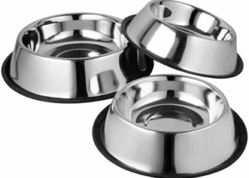 🐾 Stainless Steel Anti-Slip Dog Feeding Bowl
